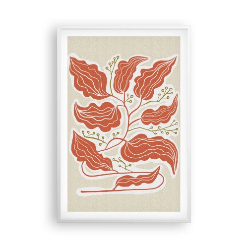 Poster in een witte lijst - Folk en koraal - 61x91 cm