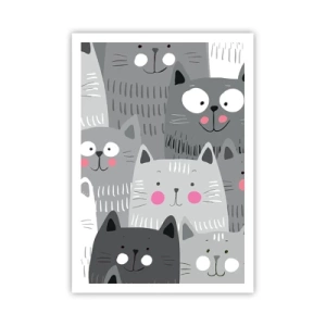 Poster - De wereld van de kat - 70x100 cm