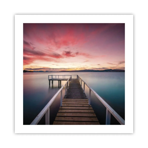 Poster - De zachte vlam van de avond - 50x50 cm