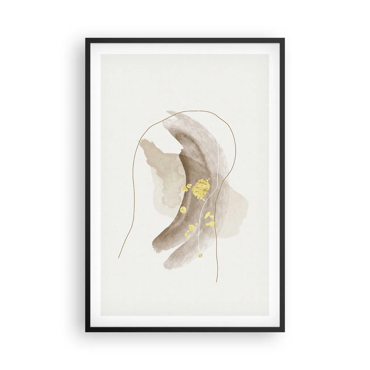 Poster in een zwarte lijst - Ontmoet in de ruimte - 61x91 cm