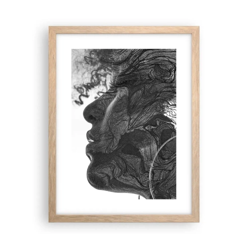 Een poster in een licht eiken lijst - Verstrikt in dromen - 30x40 cm