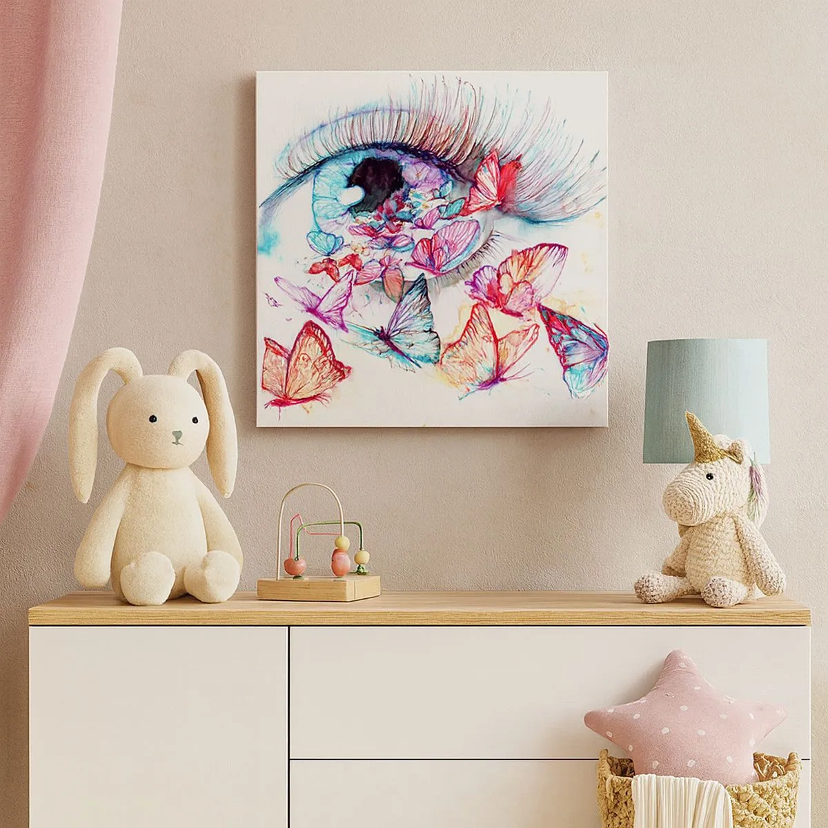 Schilderen op canvas - Sprookjesachtige ogen charme - 30x30 cm