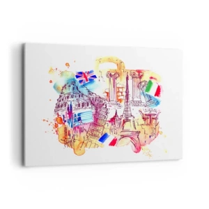 Schilderen op canvas - Europese tour - 100x70 cm
