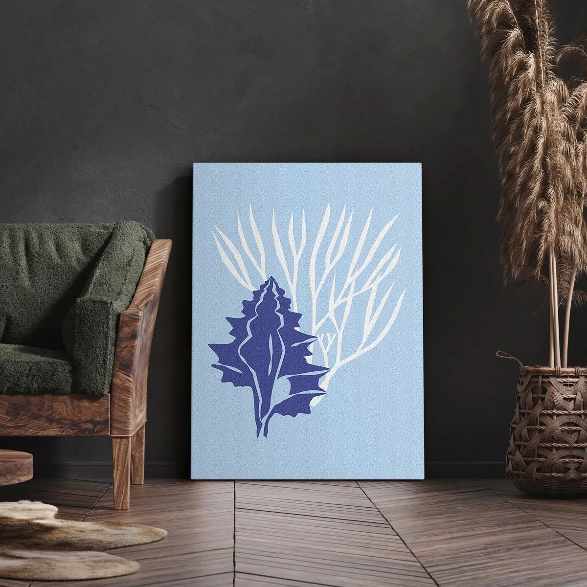 Schilderen op canvas - Bladvormen - 45x80 cm