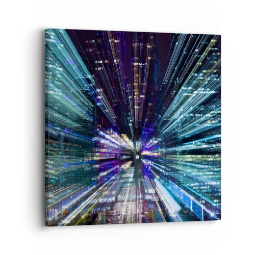 Schilderen op canvas - Overgang naar hyperspace - 30x30 cm