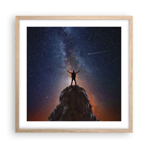 Een poster in een licht eiken lijst - De Kracht is bij mij! - 50x50 cm