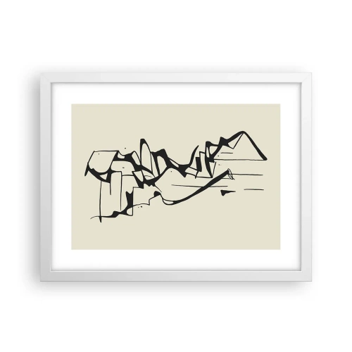 Poster in een witte lijst - Misschien een landschap - 40x30 cm