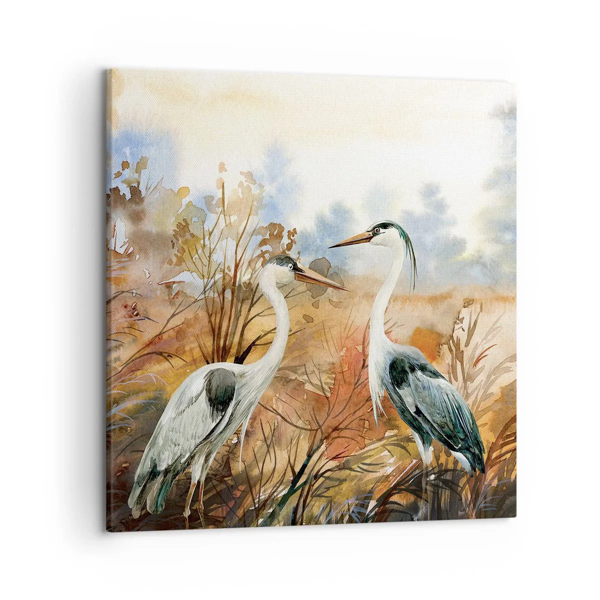 Schilderen op canvas - Waarheen in de herfst? - 50x50 cm