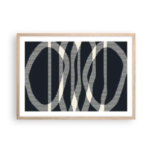 Een poster in een licht eiken lijst - Een poging om de duisternis te doorbreken - 70x50 cm