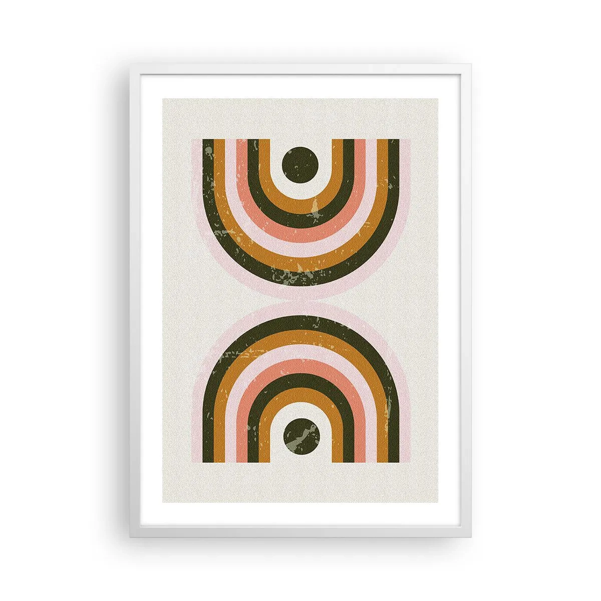Poster in een witte lijst - Tweeling abstractie - 50x70 cm