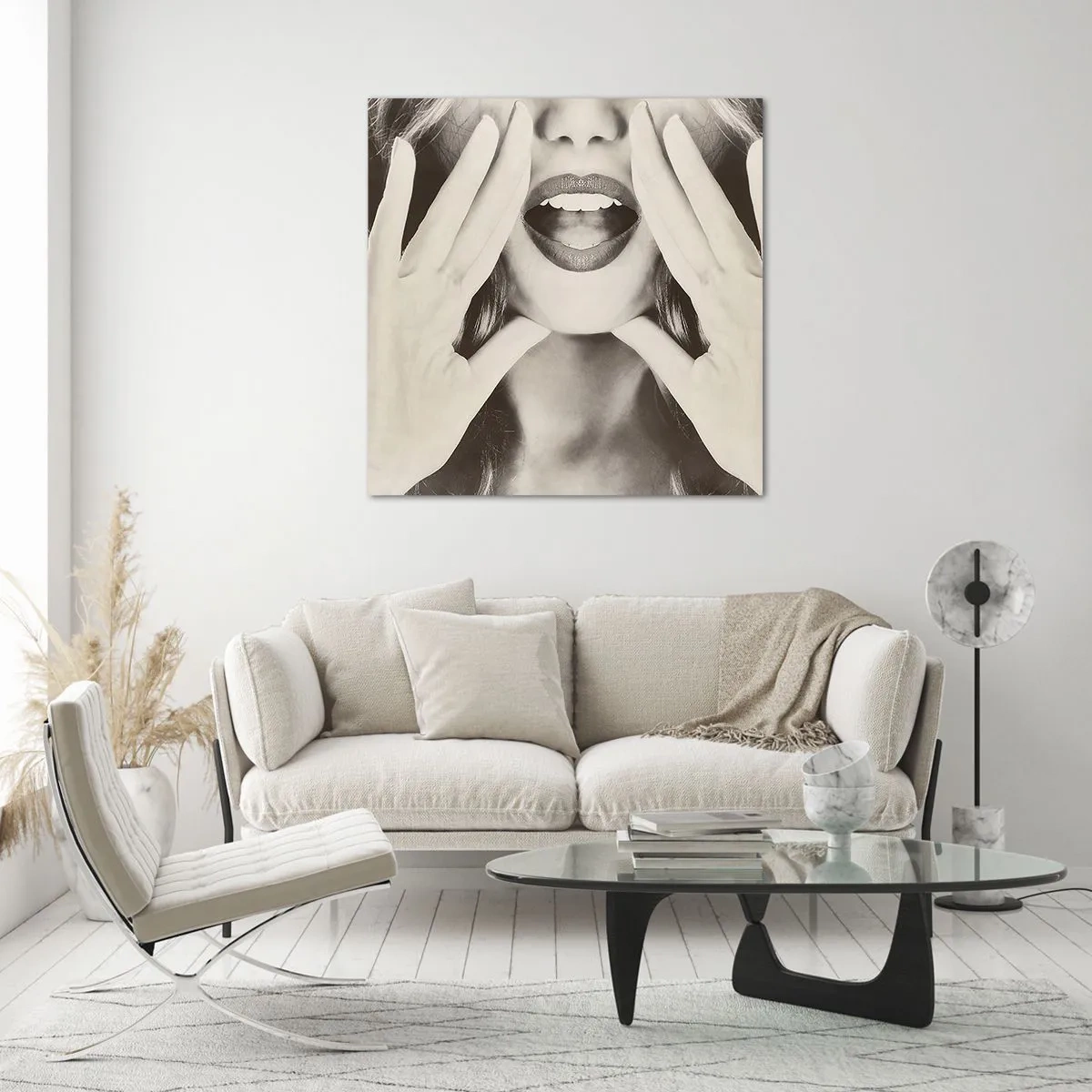 Schilderen op glas - Ik kom al! - 70x70 cm