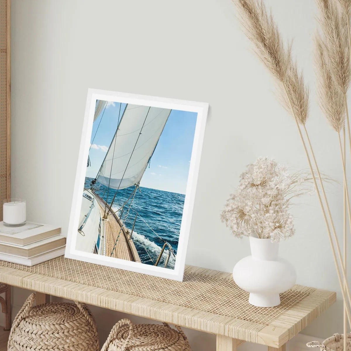 Poster in een witte lijst - Ahoi, avontuur - 61x91 cm