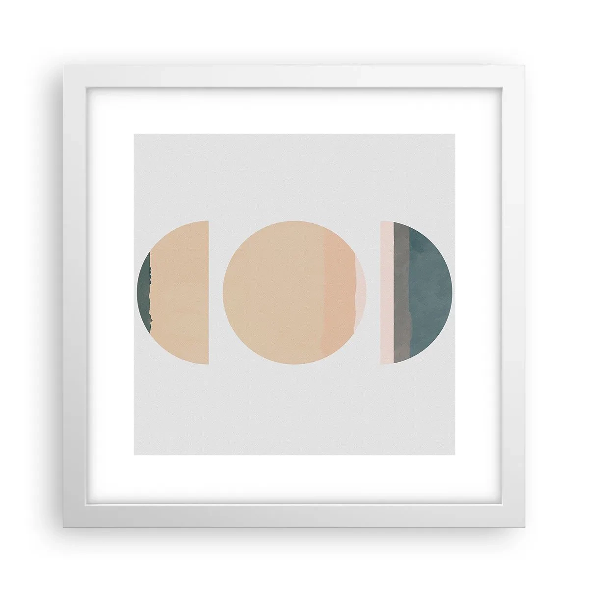 Poster in een witte lijst - Een Wiel achter een andere - 30x30 cm