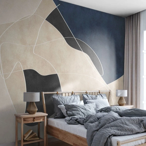 Fotobehang Standard Eco - Abstracte compositie – kleurcontrast - Modern, Abstractie, Deel - 250x175 cm