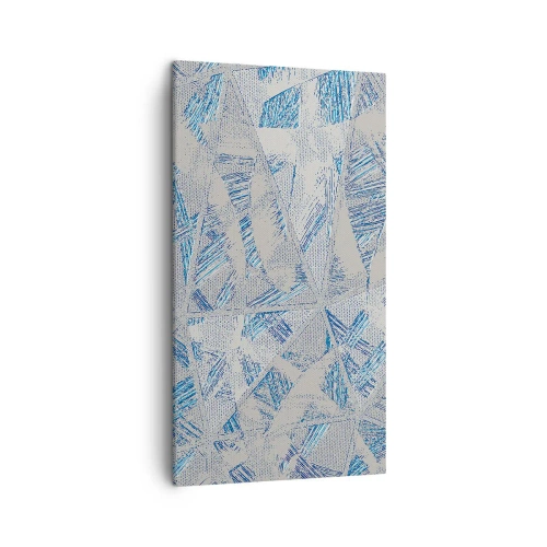 Schilderen op canvas - In een blauwgrijs labyrint - 45x80 cm