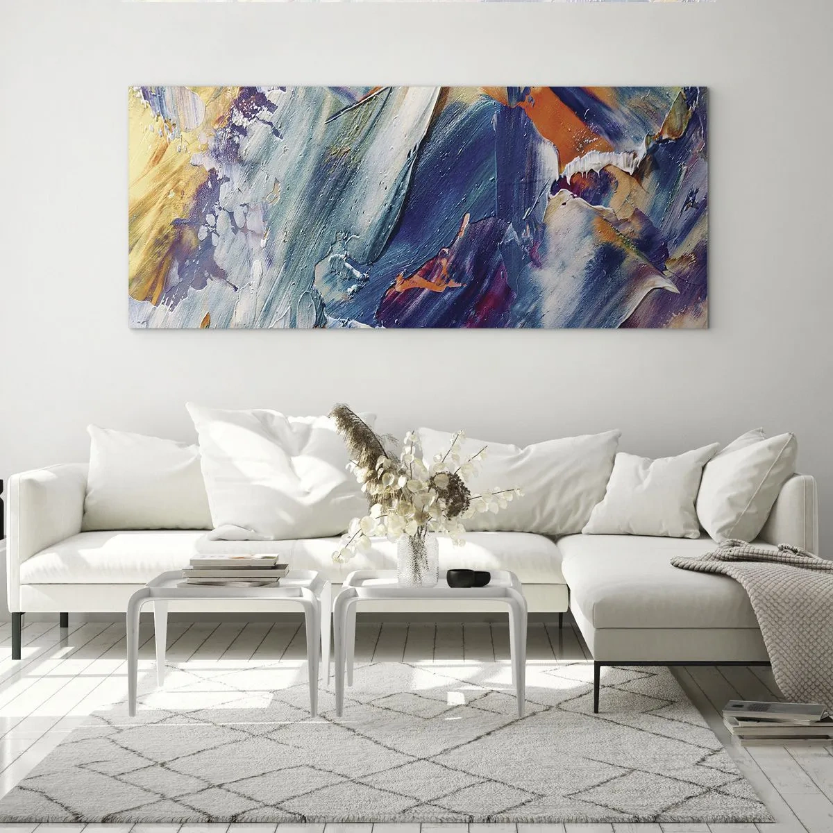 Schilderen op glas - Kleur verwarring - 140x50 cm