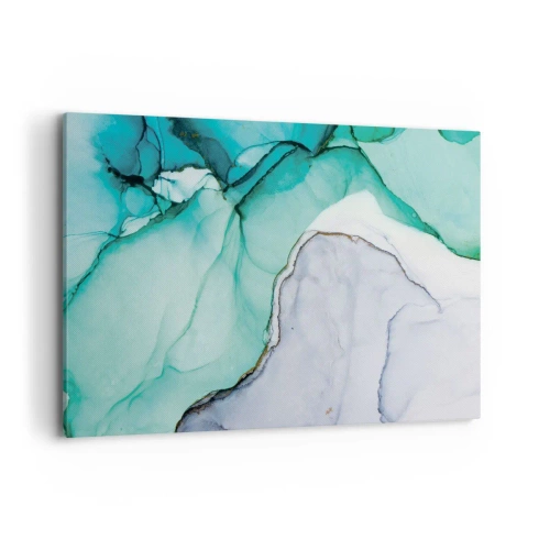 Schilderen op canvas - Een studie in turkoois - 120x80 cm