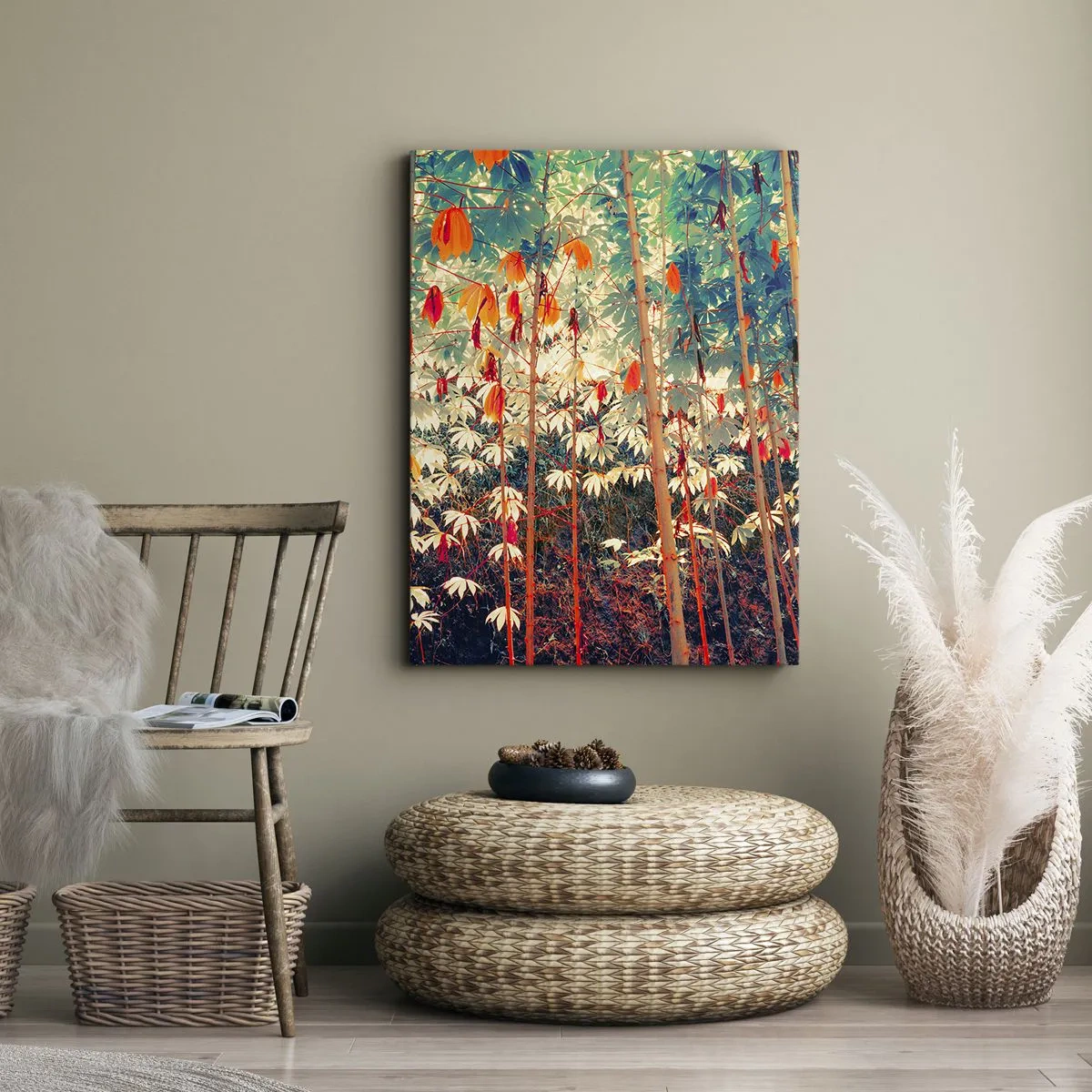 Schilderen op canvas - Het geheime leven van de bladeren - 50x70 cm