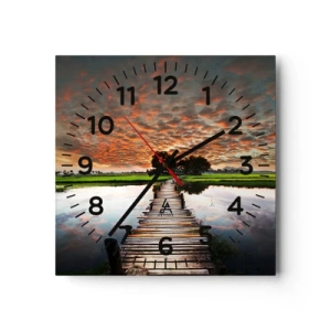 Wandklok - Klok - Strek je armen - ademen - 30x30 cm