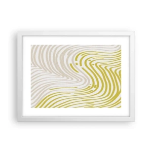 Poster in een witte lijst - Een compositie met een zachte buiging - 40x30 cm