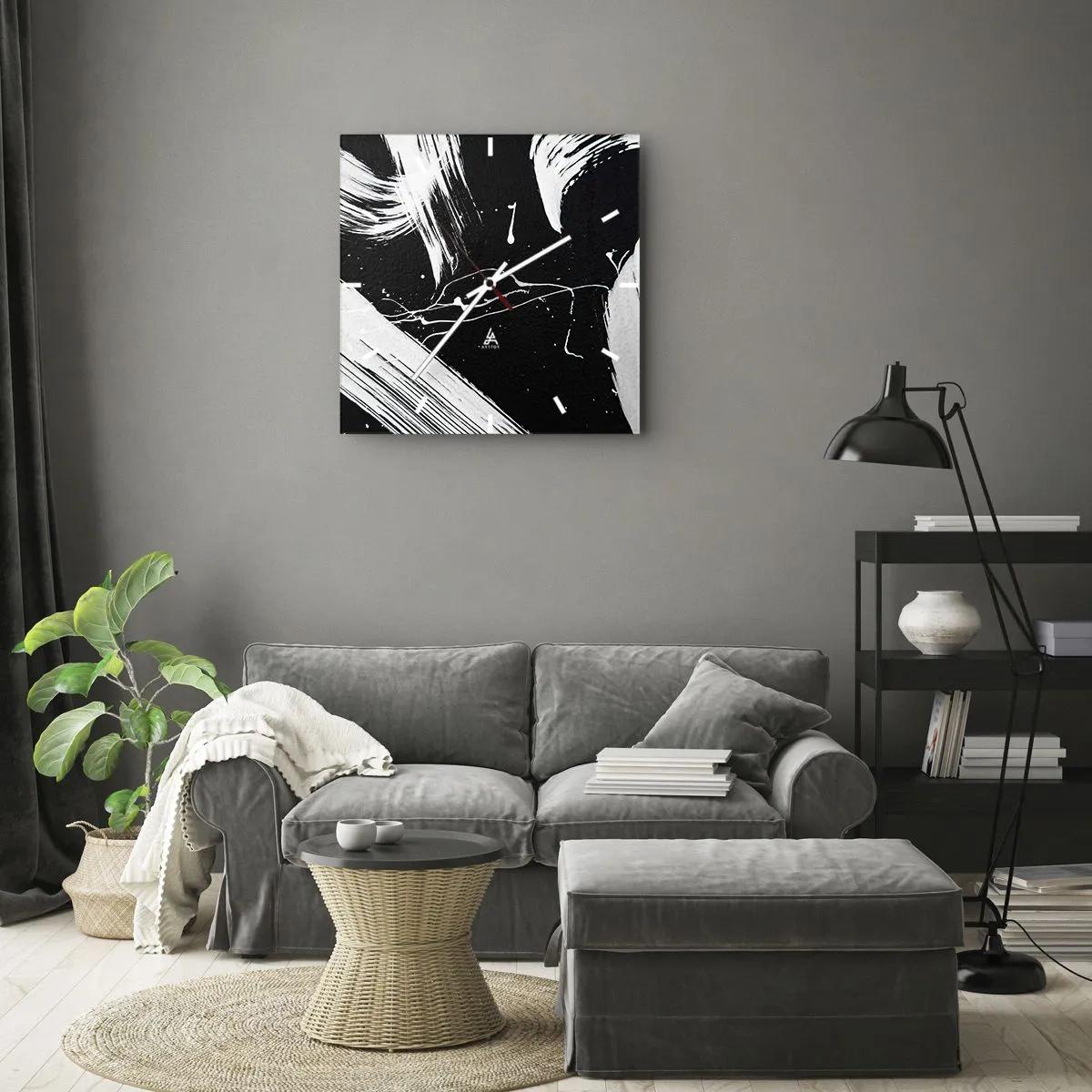 Wandklok - Klok - Breek de duisternis - 30x30 cm