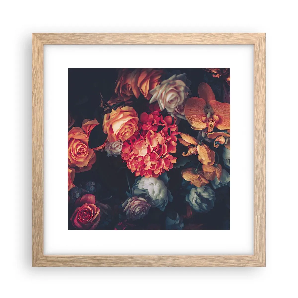 Een poster in een licht eiken lijst - Zoals bij de Hollandse meesters - 30x30 cm