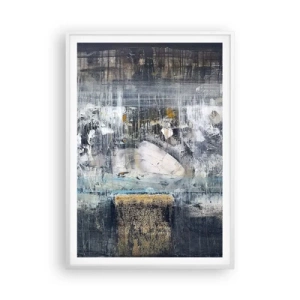 Poster in een witte lijst - Als op ijs, als zo moeizaam - 70x100 cm