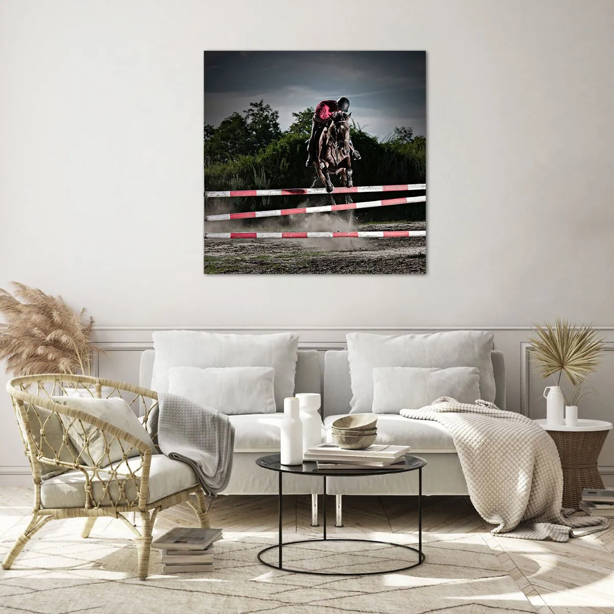 Schilderen op glas - Samen naar de overwinning - 70x70 cm