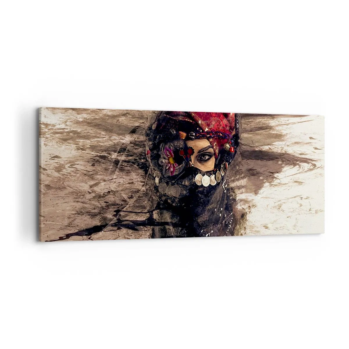 Schilderen op canvas - Op zijn zachtst gezegd verontrustend - 120x50 cm