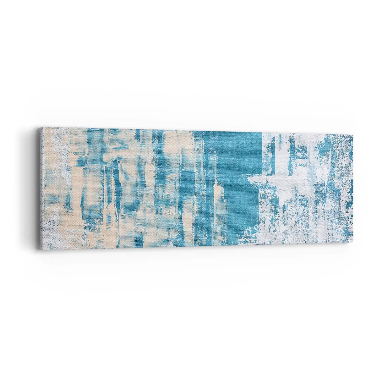 Schilderen op canvas - Door een ijspegel - 90x30 cm