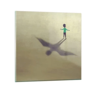 Schilderen op glas - De held van de toekomst - 60x60 cm