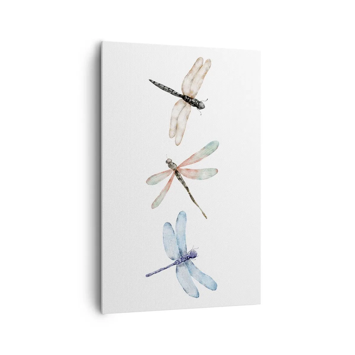 Schilderen op canvas - Gewichtloze libellen - 80x120 cm