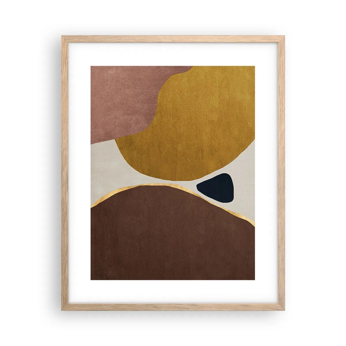 Een poster in een licht eiken lijst - Abstractie – een plek in de ruimte - 40x50 cm