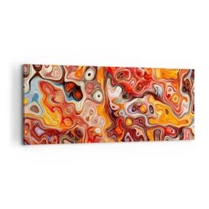 Schilderen op canvas - Als de noten gesmolten zijn in honing - 100x40 cm