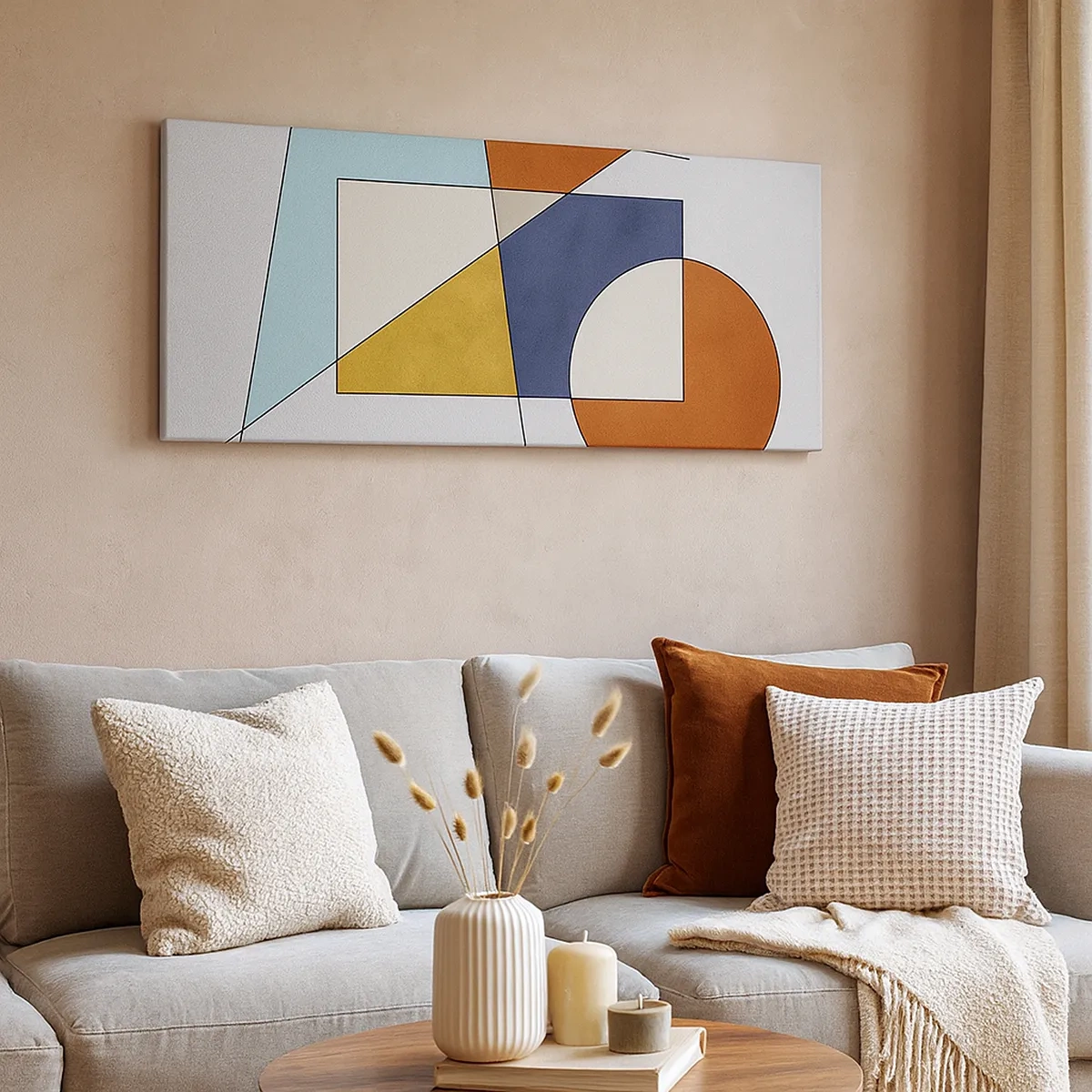 Schilderen op canvas - Abstractie: modernistisch plezier - 30x30 cm