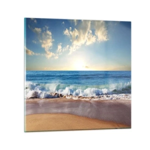 Schilderen op glas - Beweging en stilte tegelijk - 50x50 cm