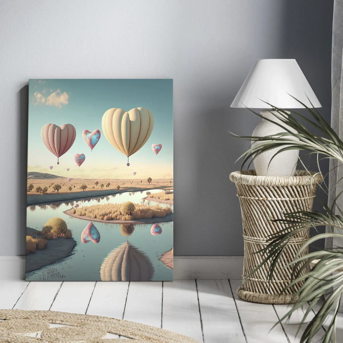 Schilderen op canvas - Liefde laat je vliegen - 50x70 cm