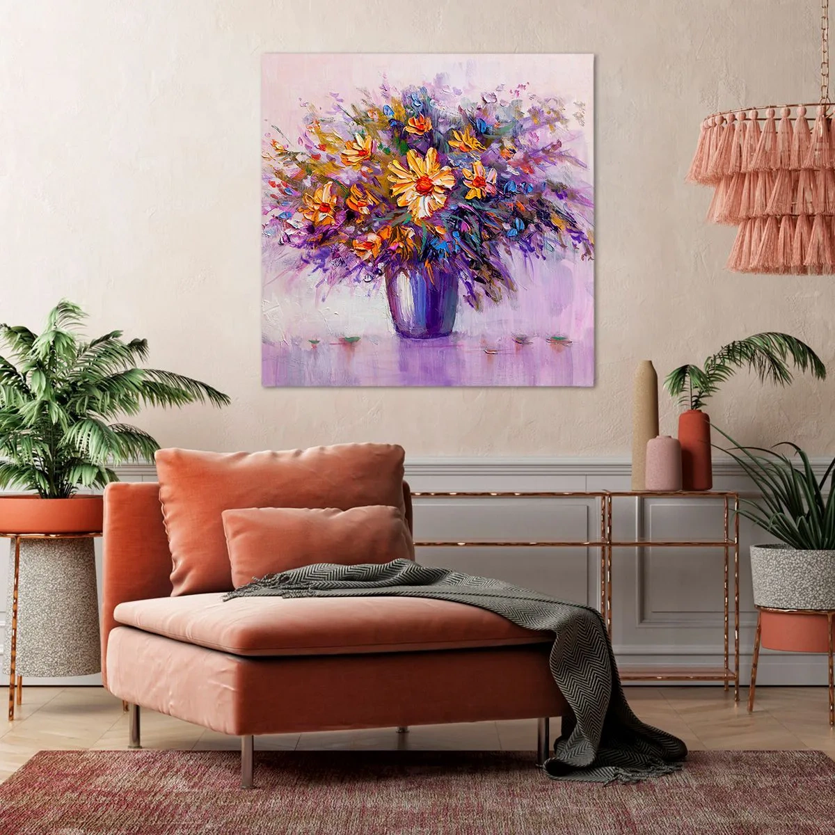 Schilderen op canvas - Het ruikt zoet, ziet er zoet uit - 70x70 cm