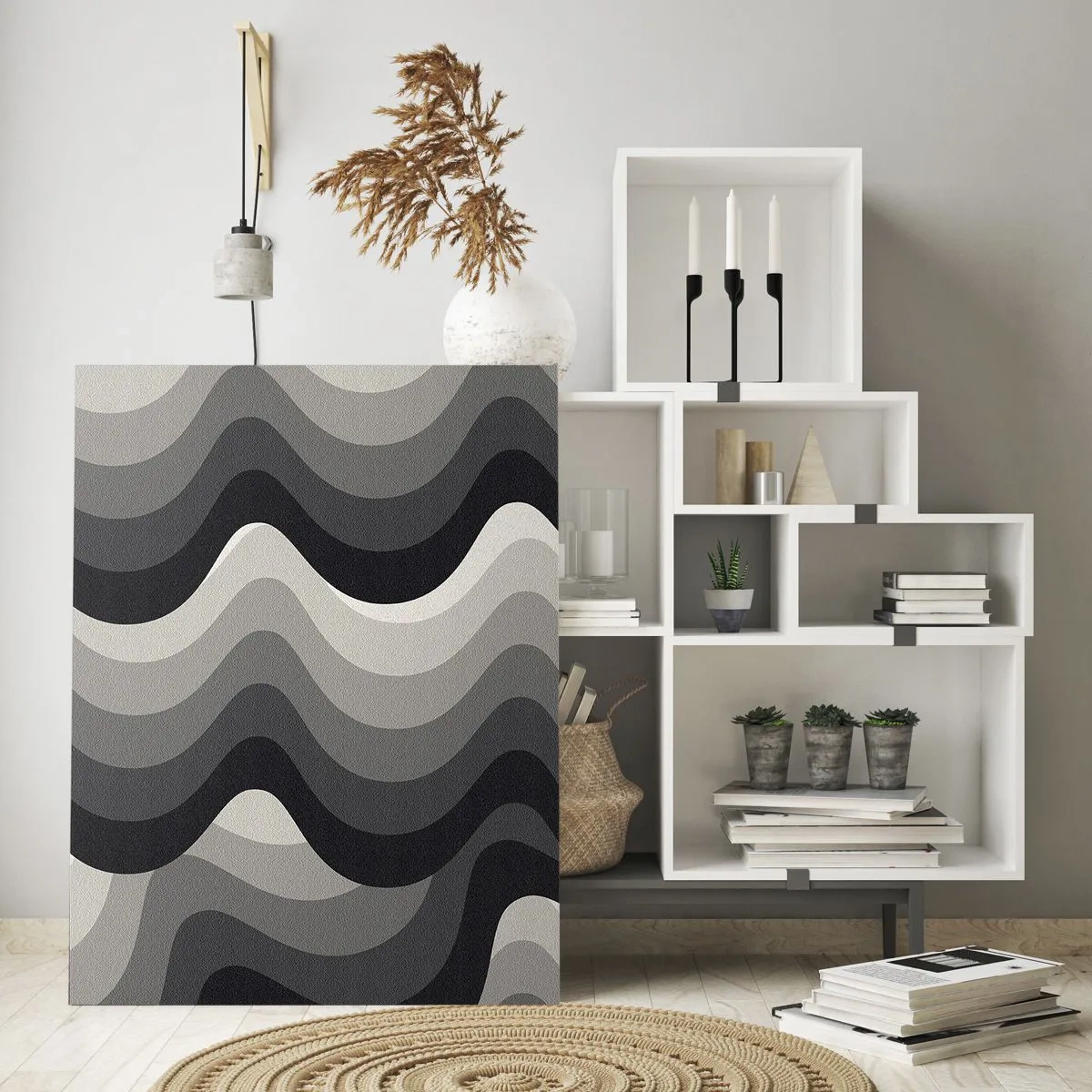 Schilderen op glas - Golf na golf - 80x120 cm