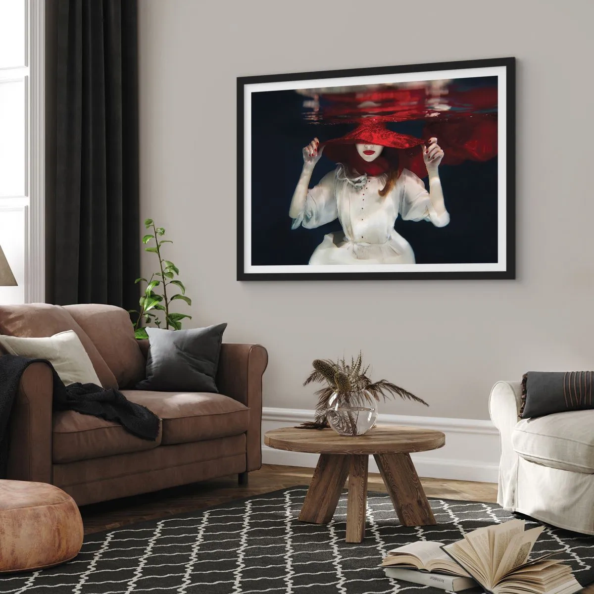 Poster in een zwarte lijst - Hatelijke godin in de Slavische mythologie - 91x61 cm