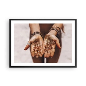 Poster in een zwarte lijst - Een cadeau voor jou - 70x50 cm