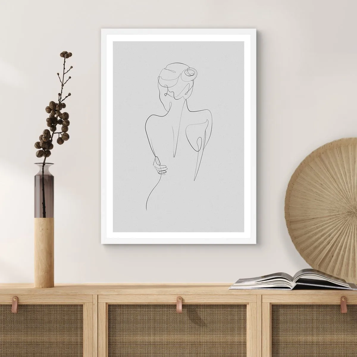 Poster in een witte lijst - Lichaamsmuziek - 30x40 cm