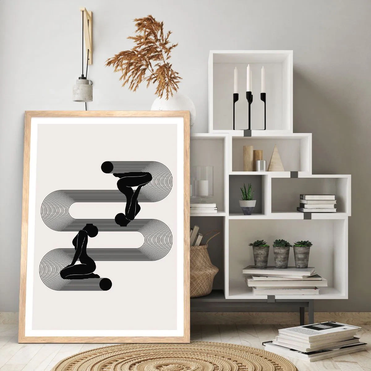 Een poster in een licht eiken lijst - Sensuele symmetrie - 61x91 cm