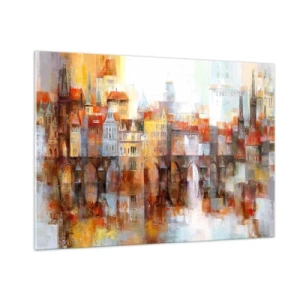 Schilderen op glas - Ook onder de brug is het mooi - 100x70 cm