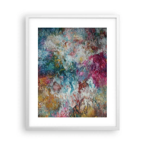 Poster in een witte lijst - Volledig in bloei - 40x50 cm