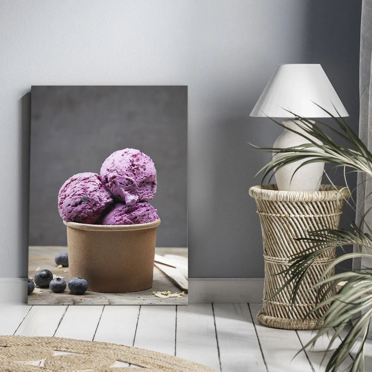 Schilderen op canvas - Zoetheid en kou - 45x80 cm