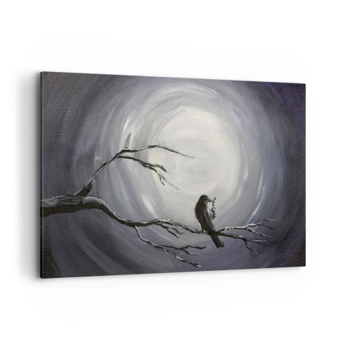 Schilderen op canvas - De sleutel tot het mysterie van de nacht - 120x80 cm