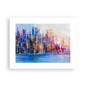 Poster - Een vrolijke metropool - 40x30 cm