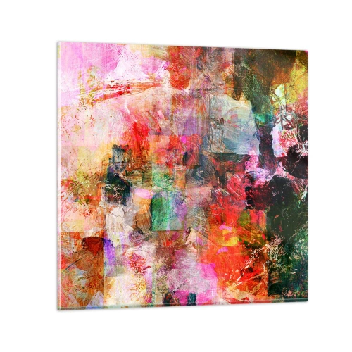 Schilderen op glas - Een reis door de rozen - 50x50 cm