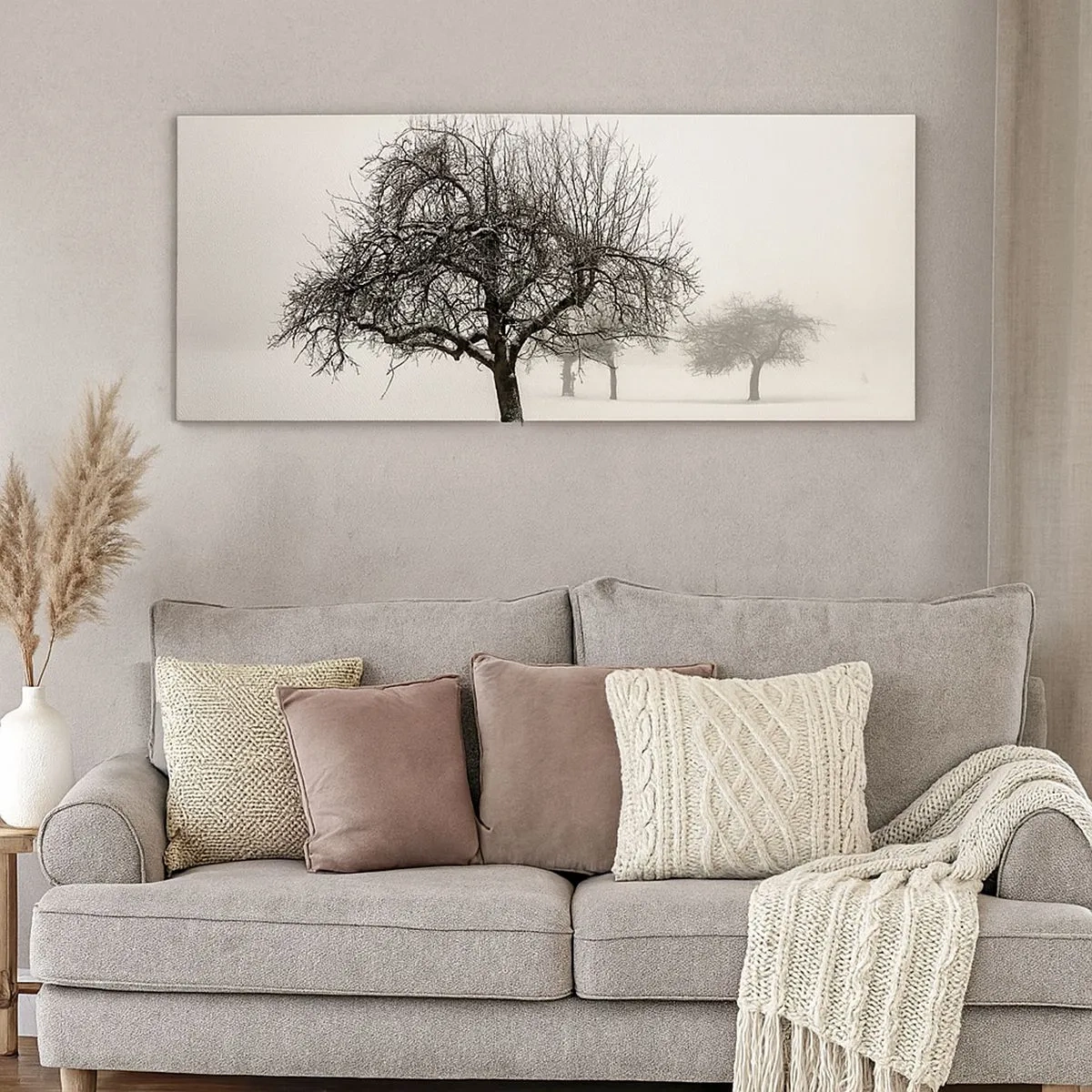 Schilderen op canvas - Winterslaap - 100x40 cm